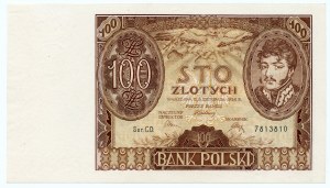 100 zloty Poniatowski, 9.11.1934, serie CD