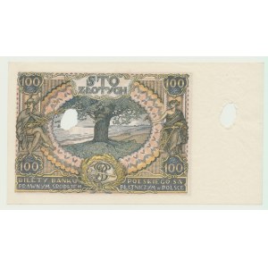 100 Zloty 1934 Poniatowski, ser. CA, entwertet