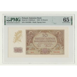 10 zloty 1940, série J