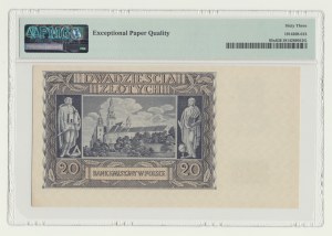 20 złotych 1940 - pierwsza rzadka ser. N