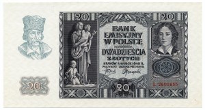 20 zloty 1940, series L