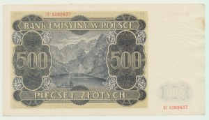 500 Zloty 1940, Highlander, Serie B, ungebrochen