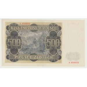 500 złotych 1940, Góral, rzadka pierwsza seria A