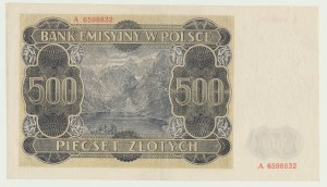 500 złotych 1940, Góral, rzadka pierwsza seria A