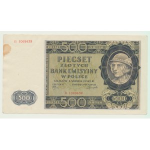 500 złotych 1940, Góral, seria B