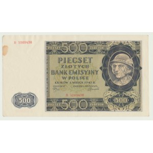 500 złotych 1940, Góral, seria B