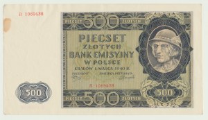 500 złotych 1940, Góral, seria B