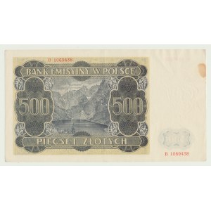 500 złotych 1940, Góral, seria B