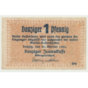 Danzig, 1 Pfg. 1923, Oktober