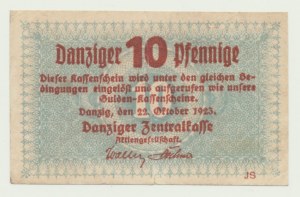 Danzig, 10. Pfennige 1923, Oktober