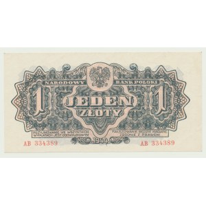 1 złoty 1944 ...owym, wczesna druga ser. AB
