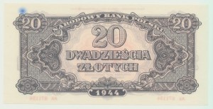 20 złotych 1944 owe-, odbitka z oryginalnych klisz 1974, ser. Ak 671154