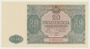 20 Gold 1946, Serie. B, Kleinbuchstabe