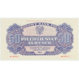 50 złotych 1944 owe-, odbitka z oryginalnych klisz 1974, ser. At 889147