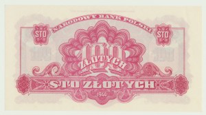 100 złotych 1944 owe-, odbitka z oryginalnych klisz 1974, ser. Ax 778093
