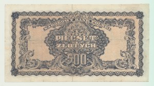 500 złotych 1944, ...owym, pierwsza ser. AA, rzadkie fałszerstwo z epoki