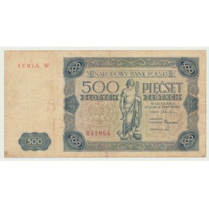 500 Zloty 1947, SERIE W