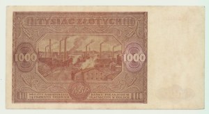 1000 złotych 1946, ser. U, rzadka odmiana Miłczak f