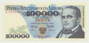 100,000 złotych 1990, Moniuszko, pierwsza seria A