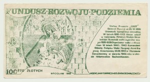 Solidarność, 100 złotych 1985, Rzeczpospolita Solidarna, FRP AK S. Rowecki Grot, OFFSET