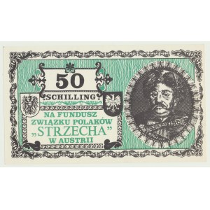 Brique de 50 schilling, pour le fonds de l'association polonaise Strzecha en Autriche, rare