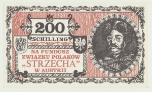 Tehla 200 šilingov, pre fond poľského združenia 