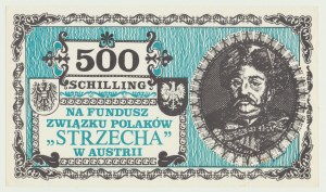 Tehla 500 šilingov, pre fond poľského združenia 