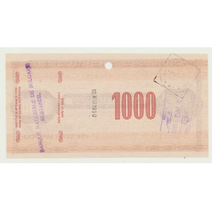 NBP czek podróżny 1000 złotych 1990, RZADKA duża ser. F Bułgaria