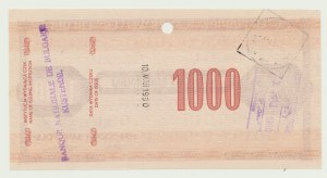 Cestovní šek NBP 1000 zlatých 1990, vzácný velký ser. F Bulharsko