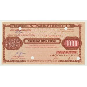 NBP traveler's check 1000 gold 1990s, small ser. G, CCCP