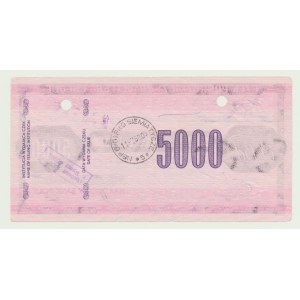 NBP czek podróżny 5000 złotych 1988., mała ser. T, CCCP, Brześć - obecnie Białoruś