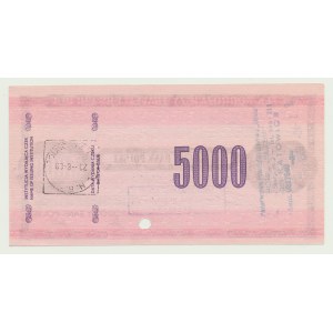 NBP traveler's check 5000 zloty 1989, small ser. U, CCCP, Zaporozhye - now Ukraine