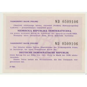 NBP talon tranzytowy 3.000 zł 1989 na marki, Niemcy NRD, b. rzadki