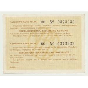 NBP transit voucher 900 zloty 1987 for lei, Romania, lowercase ser. RC