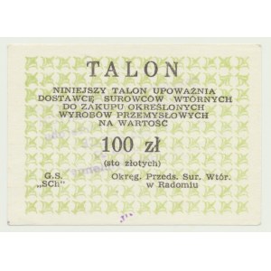 Talon na wyroby przemysłowe, 100 zł, zielony, Radom