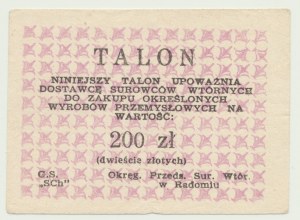 Talon na wyroby przemysłowe, 200 zł, fioletowy, Radom