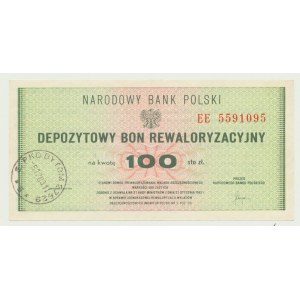 NBP, 100 złotych 1982, ser. EE, depozytowy bon rewaloryzacyjny