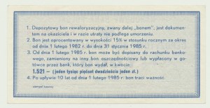 NBP, 1000 zloty 1982, ser. CA, buono di rivalutazione del deposito