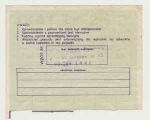 PRL, carte essence 1988, pour TAXI, très rare