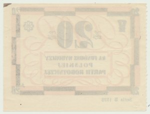 A 20 zloty brick for the election fund of the PPR sr. B 1528