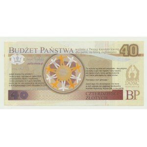 Cegiełka wyborcza, 40 złotych 2001, Polska Partia Odnowy Kraju