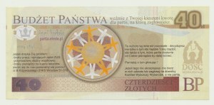 Cegiełka wyborcza, 40 złotych 2001, Polska Partia Odnowy Kraju