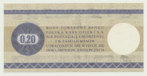 Pewex Darčekový certifikát, 20 centov 1979, séria. HN, krásna