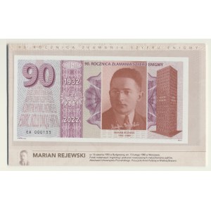 90° anniversario della rottura dell'enigma 3 pseudo-banconote