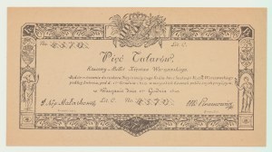 Varšavské knížectví, 5 tolarů 1810, faksimile BN - 1968