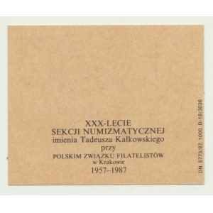 1 złoty 1794, facsimile, XXX-lecie Sekcji Numizmatycznej im.T. Kałkowskiego 1987