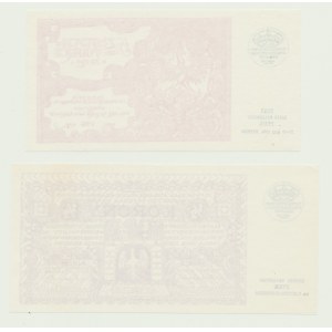 Set of 2 pcs, reproductions of banknotes PTN Kraków 1988