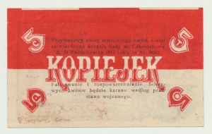 Częstochowa, 5 kopecks 1914, Towarzystwo Poż.Oszczędnościowe