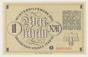 Winterhilfe für die deutsche Bevölkerung, 1 Mark 1940-41