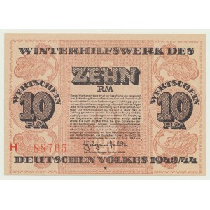 Winter Aid to the German Population, 10 marks 1943-44
